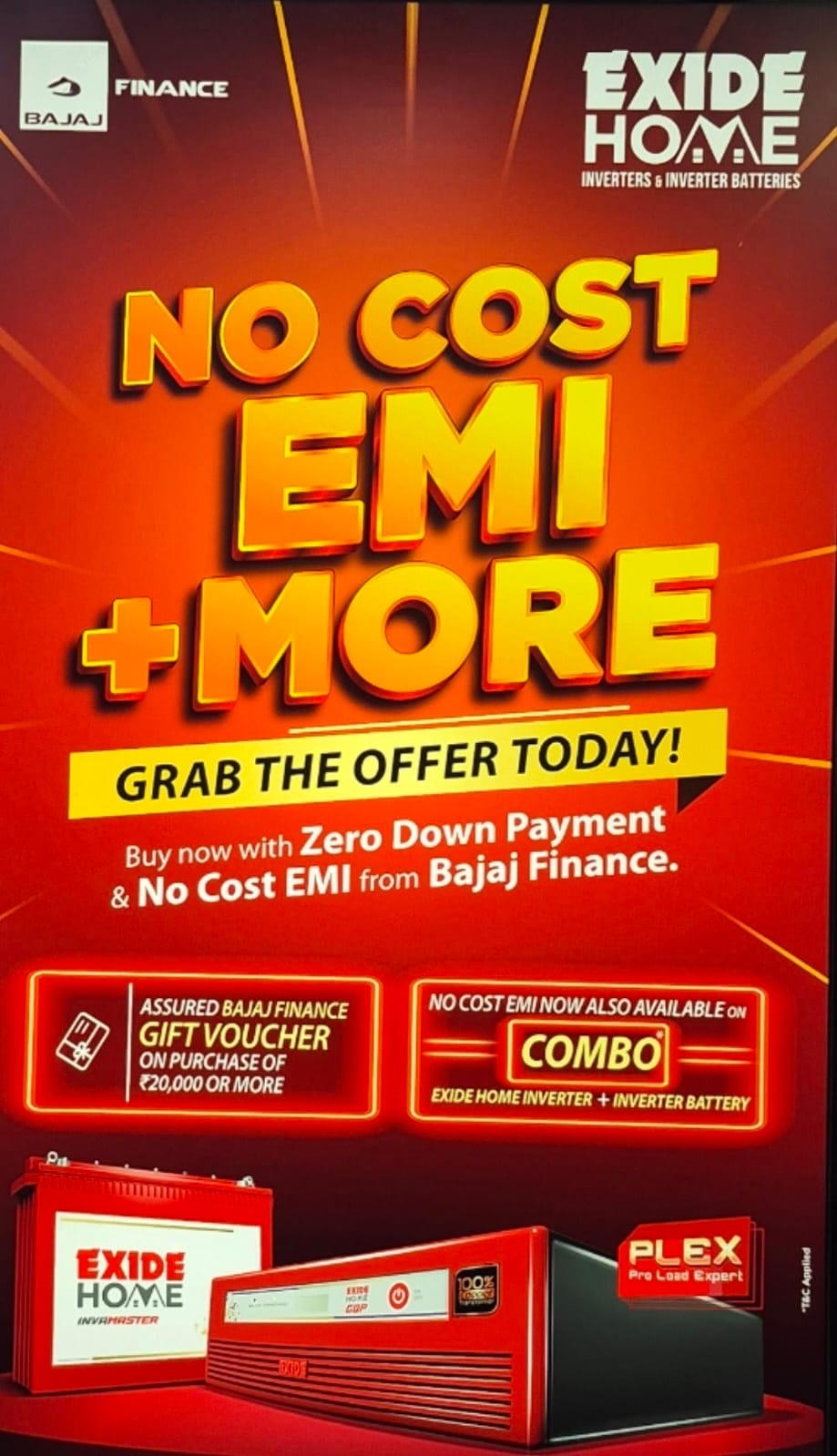 No Cost EMI + More — Zero Down Payment from Bajaj Finance